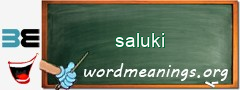 WordMeaning blackboard for saluki